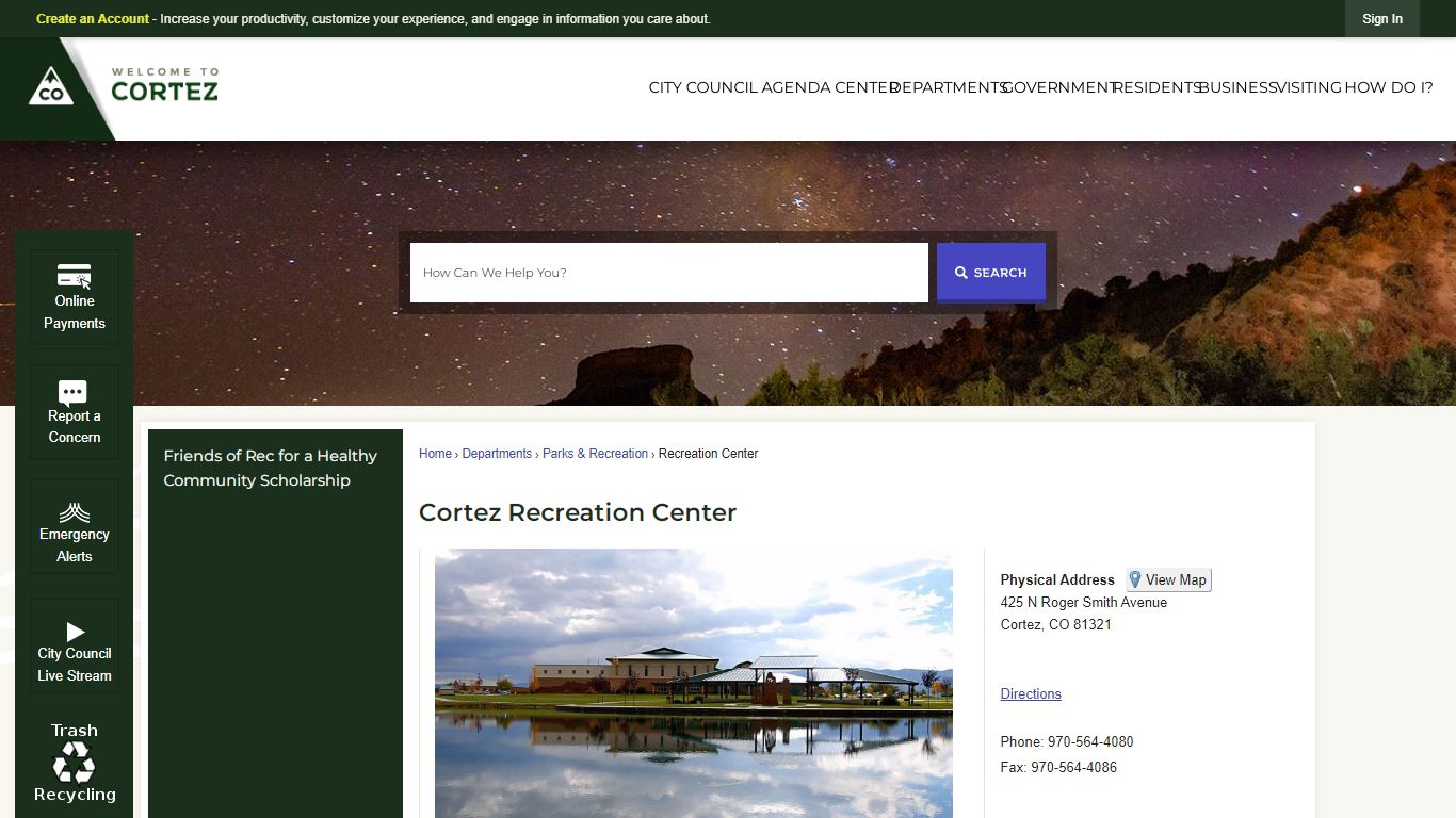 Cortez Recreation Center | Cortez, CO - Official Website